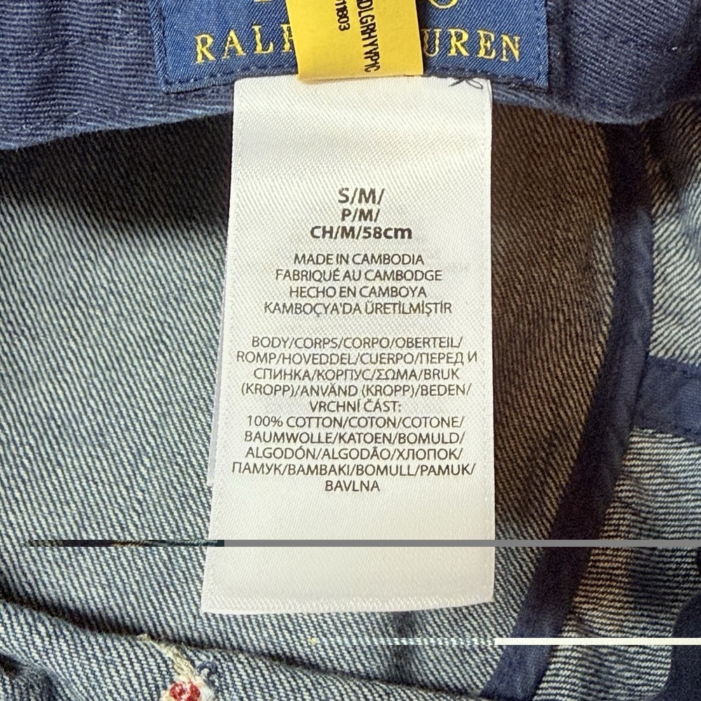 Polo Ralph Lauren Denim Loft Bucket Hat Logo Unisex Sz S/M - Picture 8 of 10